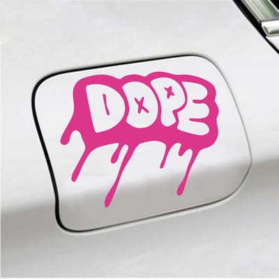 Bumpersticker - Dope - 12,3 X 14,8 - Roze