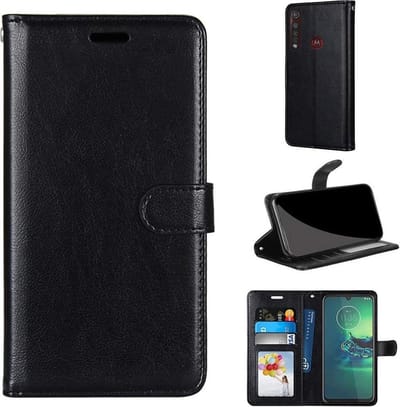 Portemonnee Book Case Hoesje Geschikt voor: Motorola Moto G8 Play -  zwart