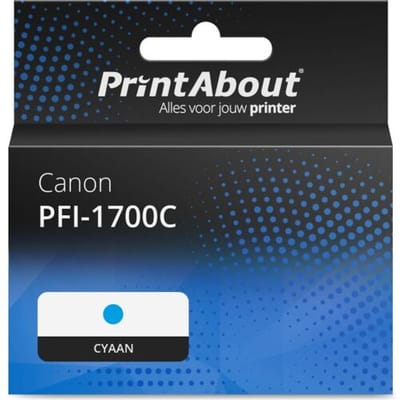 PrintAbout Inktcartridge PFI-1700C Cyaan geschikt voor Canon