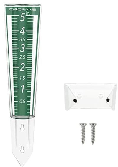 5-Inch Capaciteit Outdoor Regenmeter met Vergrootglas - Makkelijk te Lezen