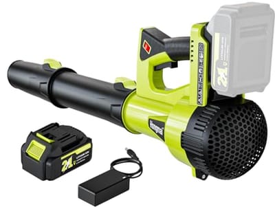 Draadloze Bladblazer 21V met Accu en Oplader - Lichtgewicht en Krachtig voor Gazons en Terrassen