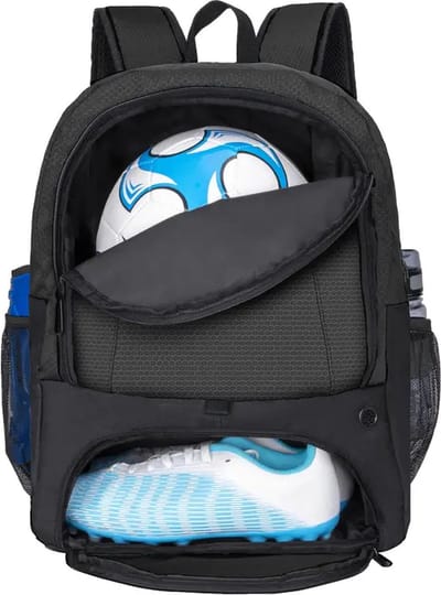 Rudmox® Grote Sporttas – Rugzak met Schoenenvak – Voor Voetbal, Basketbal & Volleybal – Comfortabele Sportrugzak met Zachte Voering – Zwart