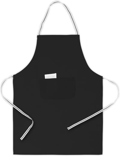 Keukenschort - Kookschort - BBQ schort - BBQ accessoires - Voor dames en heren - Duurzaam - Polykatoen - Zwart