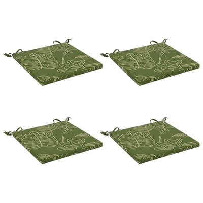 vidaXL - 4-Piece - Zitkussens - SOEST - 4 - st - 100% - Polyester - Blad - Design