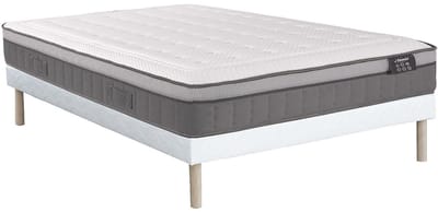 Vente-unique Set bedbodem + matras met pocketveren, 7 zones en schuim met vormgeheugen ASGARD van YSMÉE 30 cm dik - 160 x 200 cm