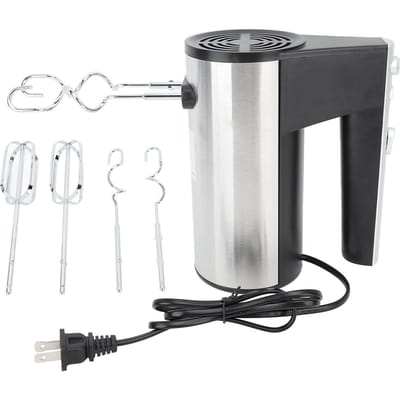 Handmixer 500W 5 Snelheden Turbine Boost RVS Keuken Elektrisch Handheld Voedselklopper voor white