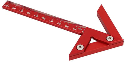 Verstelbare Liniaal voor Houtbewerking, 105mm, 45° en 90° Hoekmeter, Aluminium Meetgereedschap voor Precisie en Nauwkeurigheid