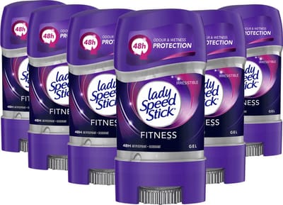 Lady Speed Stick Fitness Deodorant Gel Stick - Blijf Actief Fris en Zelfverzekerd - Zelfs Bij Extreme Inspanning - 6 x 65g