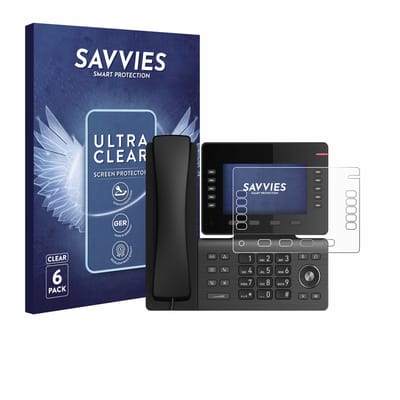 Savvies - Screenprotector voor Snom D865 - Folie Beschermfolie transparant 6 Stuks