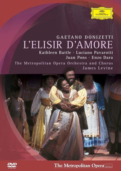 Luciano Pavarotti, Kathleen Battle, Juan Pons, Enzo Dara - Donizetti: L'Elisir d'Amore (DVD) (Complete)
