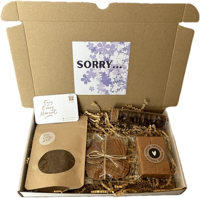 Sorry koffie brievenbus cadeau - chocolade mokkaboontjes - koffie - stroopwafels
