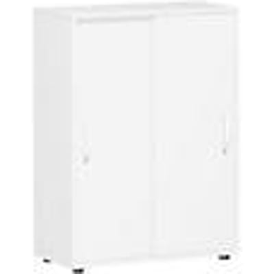 Schuifdeurkast PALENQUE, 3 ordnerhoogten, B 800 x D 400 x H 1104 mm, wit