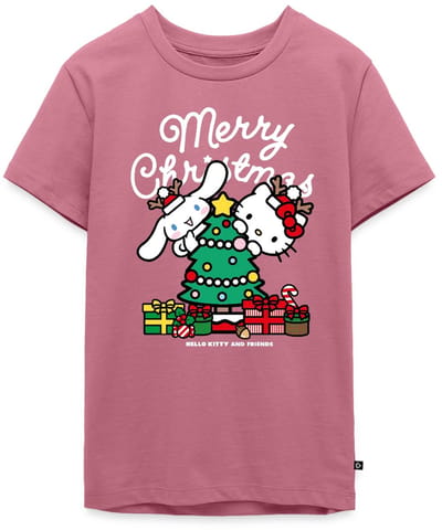 Hello Kitty En Cinnamoroll Kerstontwerp Premium T-Shirt Tiener