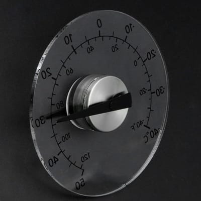 Buitenthermometer Deurglas - Weerindicator Temperatuur - Buiten Temperatuur Meten - Rond Glasontwerp - 11cm Diameter - Zilver