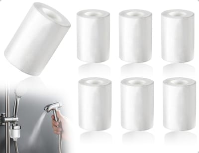 Dailygoods- Filterinzetstukken 6 Stuks - Verwisselbaar - PP-filterdouchekop - Effectieve Filtering - Schoon Water - Voor Thuis/Commercieel Gebruik - Waterfilter
