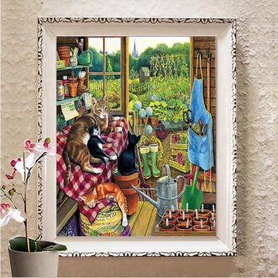 Volledige boor diamant schilderij handgemaakte cadeau borduurwerk mozaïek natuurlijke landschap muursticker Full Square 20X30CM