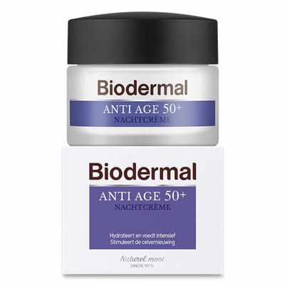 Biodermal - Nachtcreme Anti Age 50+ - 2 x 50 ml - Voordeelverpakking