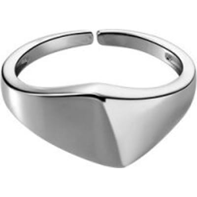 Echte 925 Sterling Zilver Onregelmatige Geometrische Verstelbare Ring Voor Charm Vrouwen Minimalistische Fijne Sieraden Punk Accessoires Resizable gray