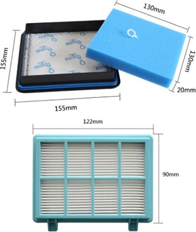 Filter set geschikt voor Philips PowerPro Compact - Power Pro Active - City filterset FC8010/02 FC8010/01 HEPA allergie