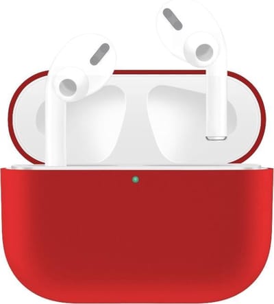 AirPods hoesjes van By Qubix - AirPods Pro / AirPods Pro 2 Solid series - Siliconen hoesje - Rood Airpods Pro Case Hoesje voor Airpods pro Hoes