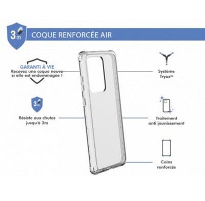 Force Case, Hoesje geschikt voor Samsung Galaxy S20 Ultra - Versterkt 2m met Air Cushion & Tryax System, Transparant