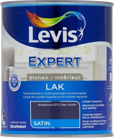 Levis Expert binnen lak zijdeglans stadsblauw 750 ml