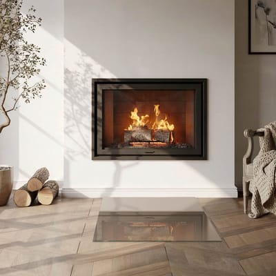 Coloray Vloerplaat Houtkachel - Vloerplaat voor Houtkachel - 60 cm x 60 cm - Vloerplaat Open Haard - Bruin Vloerplaat Kachel - Onderplaat Voor Houtkachel - Plaat voor Onder Kachel - Kachel Vloerplaat - Verwarmingsaccessoires