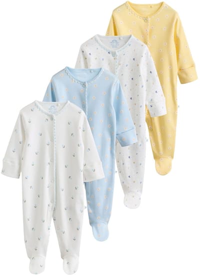 Next - Meisjes - Set van 4 babypyjama's - Blauw