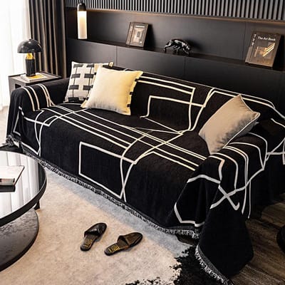 Chenille Sofa Handdoekhoes Volledige Hoes Licht Luxe High-end Sofa Kussen Vierseizoenen Antislip Anti-kattenkras Sofa Hoes 180*130cm