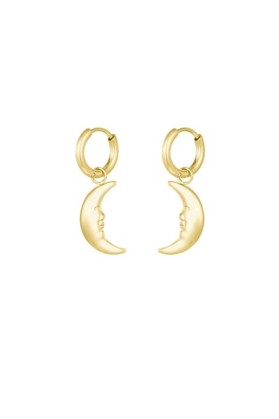 Bijoutheek Oorhangers Maan Goud