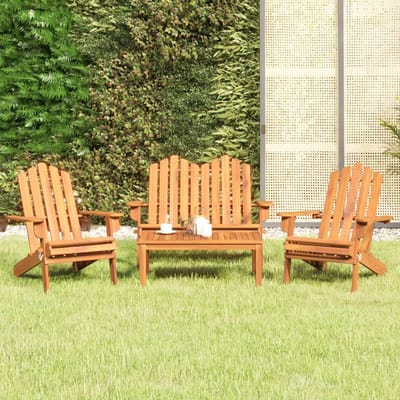 vidaXL - 4-delige - Loungeset - Adirondack - massief - acaciahout