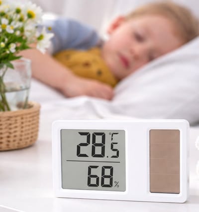 Digitale Solar Thermometer Hygrometer – Binnen Temperatuur & Luchtvochtigheid Meter – Zonne-energie Thermometer – Compacte Binnen Klimaatmeter -10°C tot 50°C