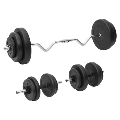 vidaXL - Halterset - met - gewichten - curl - 60 - kg