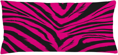 AbakuHaus Kussenhoes – Tienerkamer – Zebra – Magenta/zwart – 90x40 cm