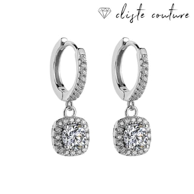 Cliste Couture - Moissanite Diamant 0.6 Karaat Zilveren Oorbellen Dames - Zilver - Hypoallergeen Oorknopjes - Met Certificaat - Oorbellen Dames