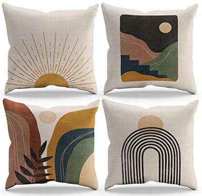 Abstracte Bohemian Kunst Kussenslopen voor Minimalistische Decoratie - Set van 4