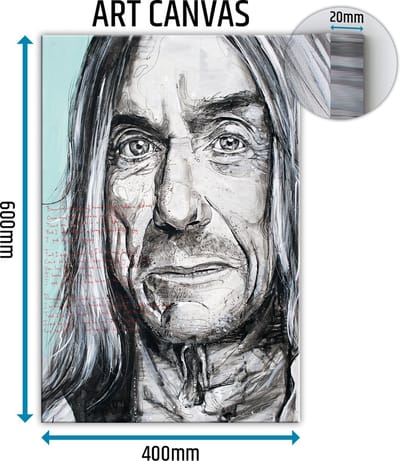 Iggy Pop canvas schilderij 40x60 cm