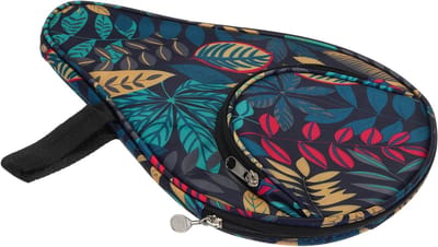 Tafeltennis Racket Tas - Paddle Hoes - Sport Bescherming - Met Balopslag - 32x20 cm - Blauw