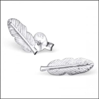 Aramat Jewels | Oorbellen | Zilveren Veertjes Oorbellen | Zilver-13x4mm | |10mm | Zilver | Kinderen, Volwassenen | Verkleurd niet