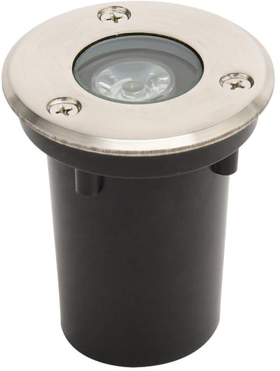 LED Grondspot - Aruz - Inbouw Rond - 1W - Waterdicht IP67 - Natuurlijk Wit 4000K - Rond - Mat Chroom - RVS