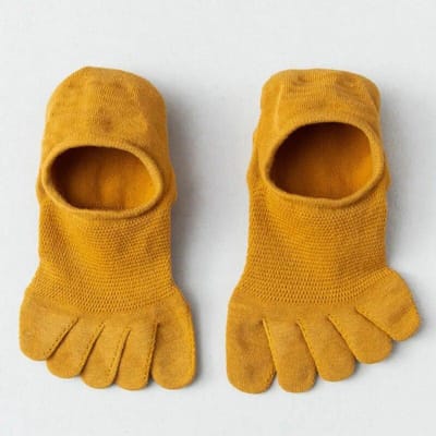Onzichtbare sokken met vijf vingers Herensokken met gespleten tenen Casual ademende elastische katoenen zweetabsorberende bootsokken