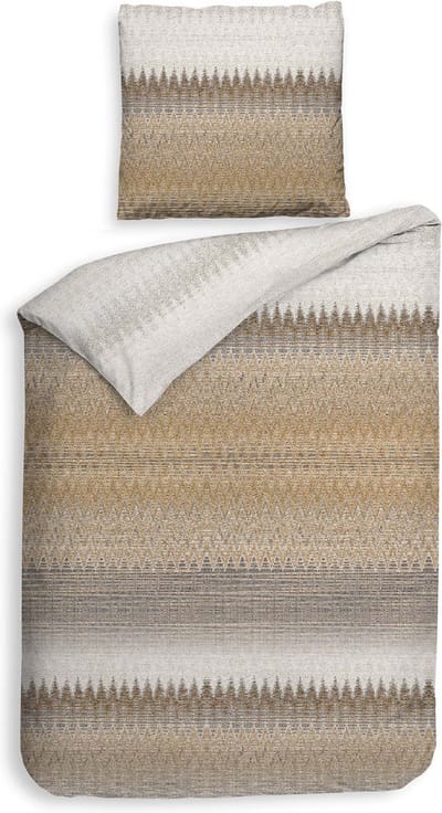 Heckett & Lane Flanel dekbedovertrek Abbe (Sepia Natural) - 240x200/220 cm