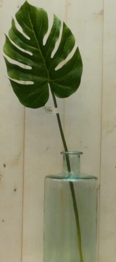 Kunst monsteratak met los groen blad Warentuin Mix