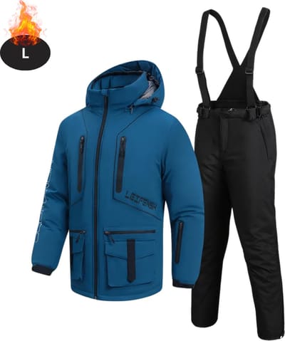 Bovista Skipak - SkiBroek - Skijas - Ski Suit - Wintersport - Heren - 2-Delig - Blauw - Maat L