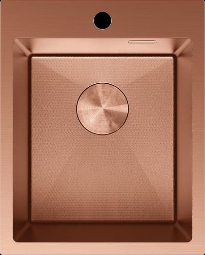 Mexen Solix roestvrijstalen gootsteen 1-kamer 400 x 500 , koper HC - 6406401000-65HC