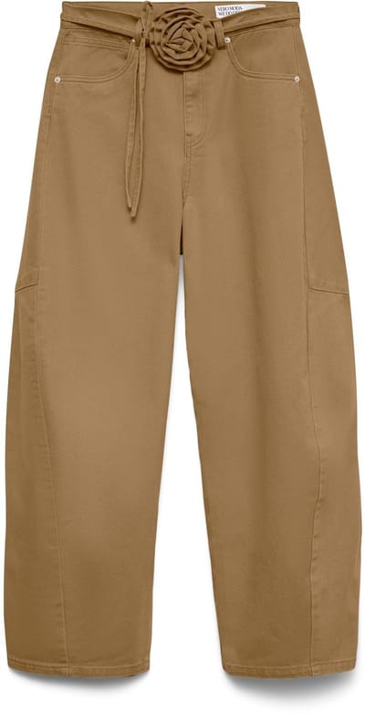 Vero Moda Vm Kaitlin Hr Wide Barrel Jeans L32 | Beige | Maat: 25