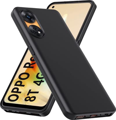 Casemania Hoesje Geschikt voor Oppo Reno 8T Zwart - Siliconen Back Cover