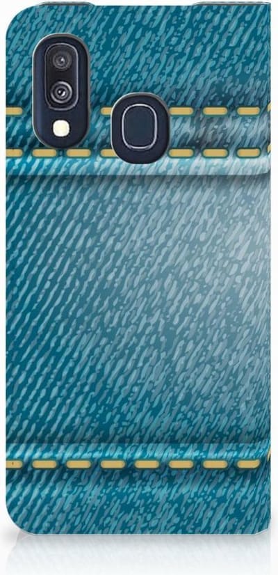 Book Case voor Samsung Galaxy A40 Hippe Standcase Jeans