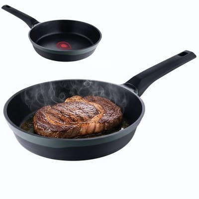 Lomera Koekenpan Ø 20 CM – Geschikt voor Inductie – Gerecycled Aluminium – Anti-Aanbaklaag – Krasvaste Coating – PFOA-Vrij – Snelle Warmtegeleiding – Geschikt voor Alle Warmtebronnen