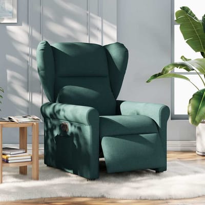 vidaXL - Fauteuil - verstelbaar - elektrisch - stof - donkergroen